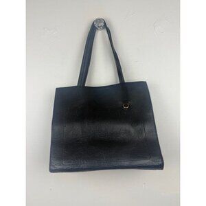 Banana Republic Black Pebbled Leather Tote Shoulder Bag Purse